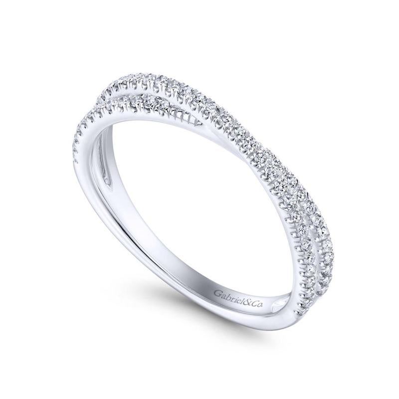 Gabriel & Co. 14k White Gold Stackable Diamond Ring