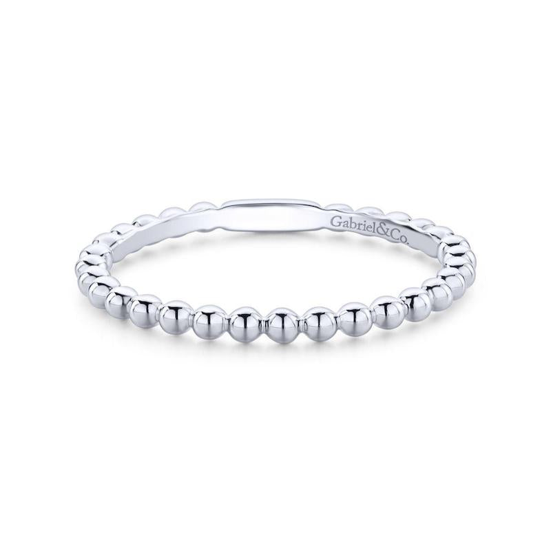 Gabriel & Co. 14k White Gold Stackable Ring