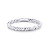 Gabriel & Co. 14k White Gold Stackable Ring