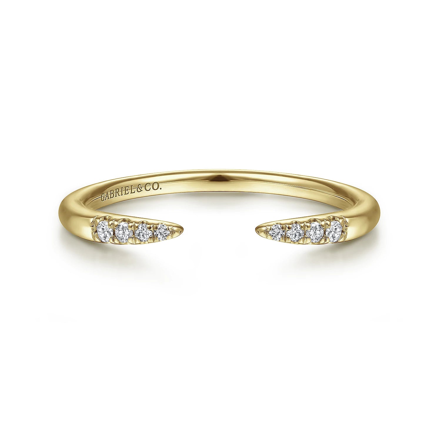 Gabriel & Co. 14k Yellow Gold Stackable Diamond Ring