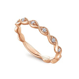 Gabriel & Co. 14k Rose Gold Stackable Diamond Ring