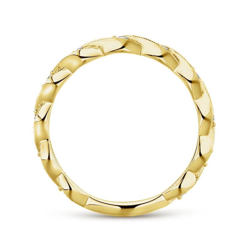 Gabriel & Co. 14k Yellow Gold Stackable Diamond Ring