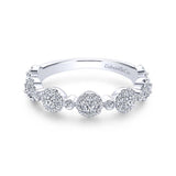 Gabriel & Co. 14k White Gold Stackable Diamond Ring