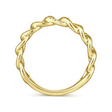 Gabriel & Co. 14k Yellow Gold Stackable Diamond Ring