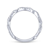 Gabriel & Co. 14k White Gold Stackable Diamond Ring