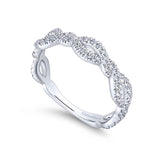 Gabriel & Co. 14k White Gold Stackable Diamond Ring