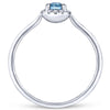 Gabriel & Co. 14k White Gold Lusso Color Diamond Ring