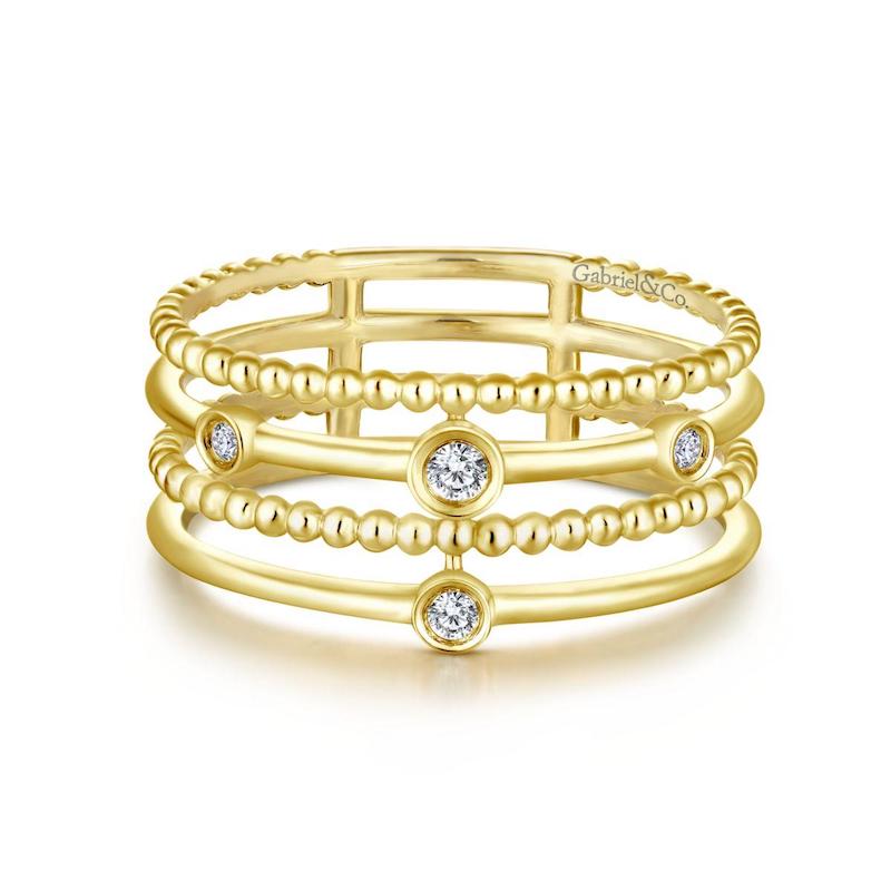 Gabriel & Co. 14k Yellow Gold Constellations Diamond Ring