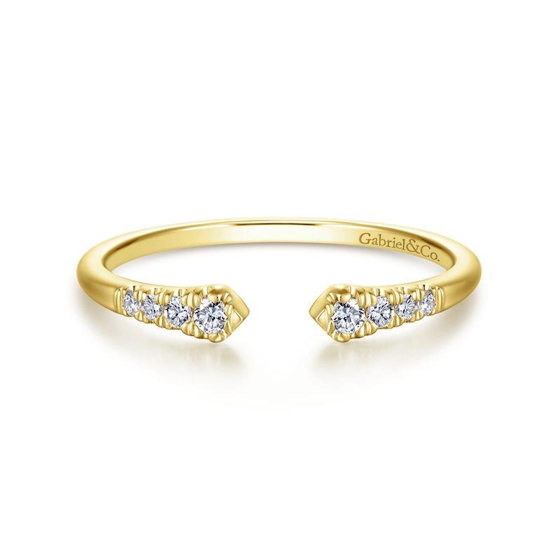 Gabriel & Co. 14k Yellow Gold Stackable Diamond Ring