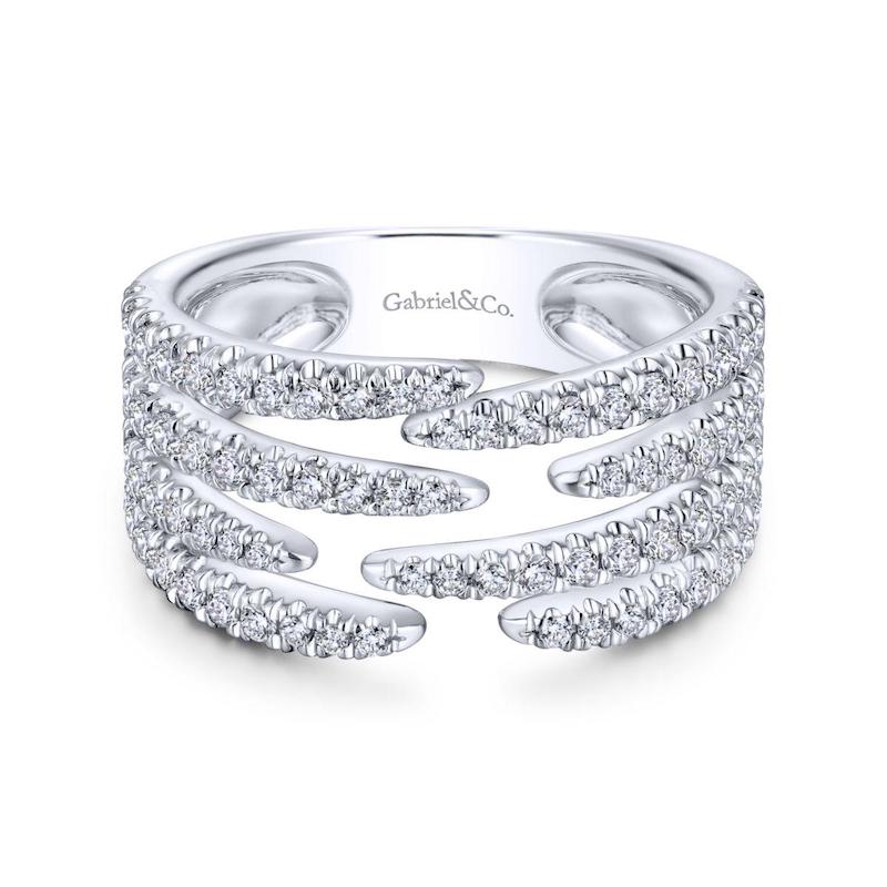 Gabriel & Co. 14k White Gold Kaslique Diamond Ring