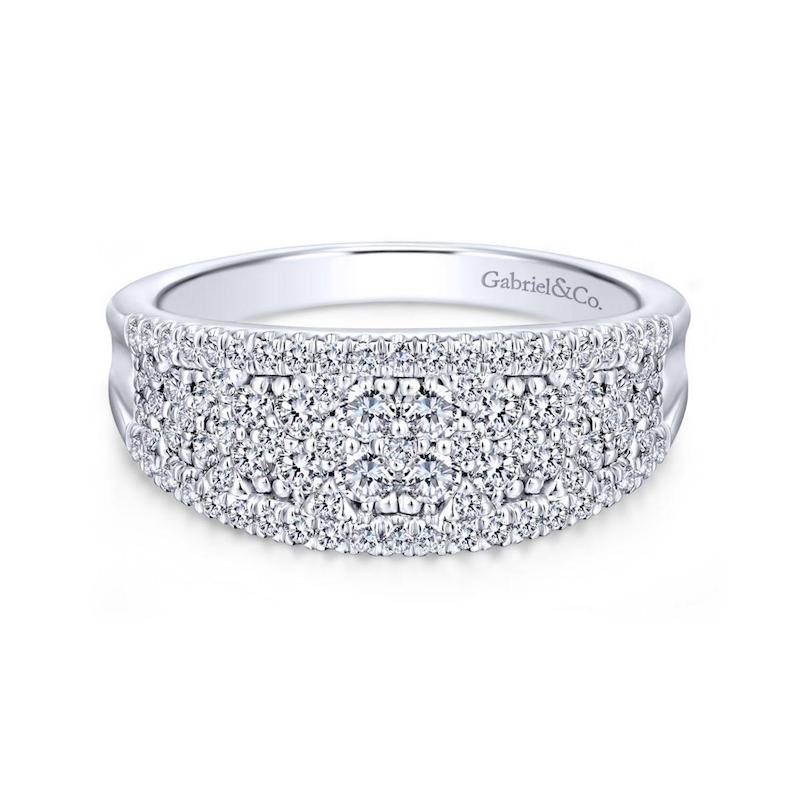 Gabriel & Co. 14k White Gold Lusso Diamond Ring