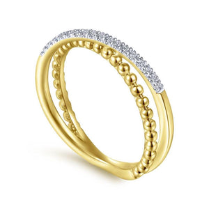 Gabriel & Co. 14k Yellow Gold Bujukan Diamond Ring