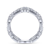 Gabriel & Co. 14k White Gold Art Moderne Diamond Ring