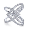 Gabriel & Co. 14k White Gold Kaslique Diamond Ring