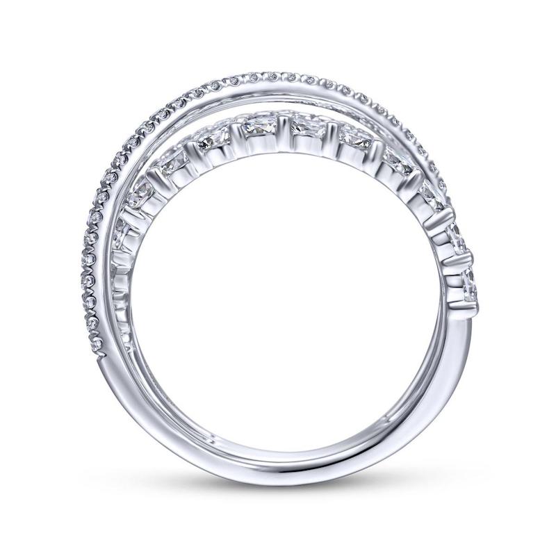 Gabriel & Co. 14k White Gold Lusso Diamond Ring