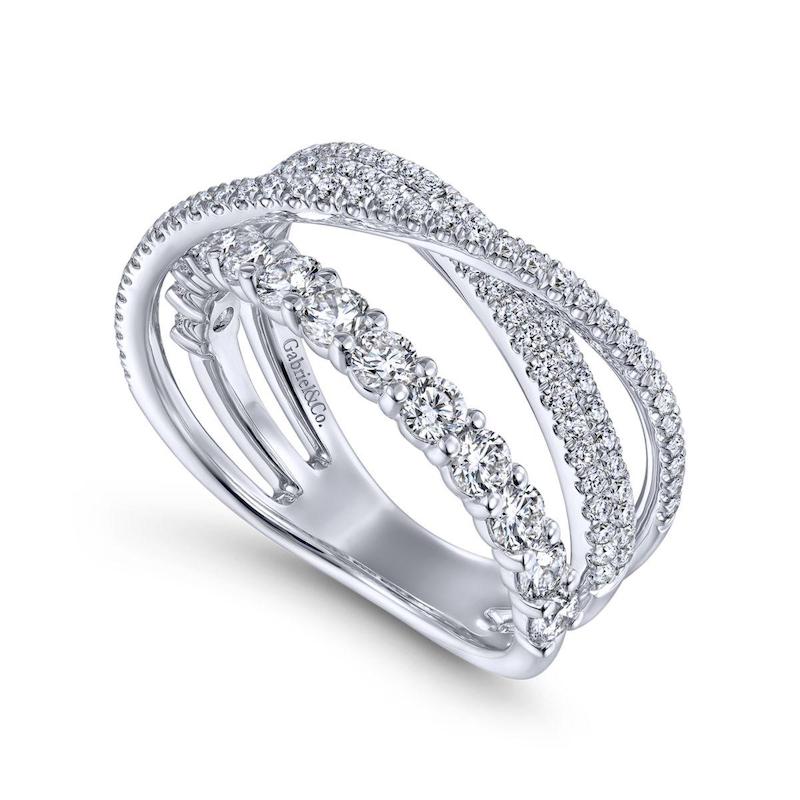 Gabriel & Co. 14k White Gold Lusso Diamond Ring