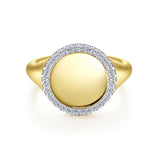 Gabriel & Co. 14k Yellow Gold Contemporary Diamond Ring