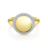 Gabriel & Co. 14k Yellow Gold Contemporary Diamond Ring