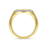 Gabriel & Co. 14k Yellow Gold Contemporary Diamond Ring