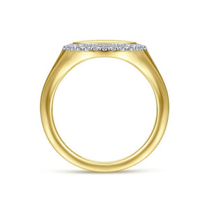 Gabriel & Co. 14k Yellow Gold Contemporary Diamond Ring