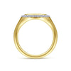 Gabriel & Co. 14k Yellow Gold Contemporary Diamond Ring