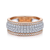 Gabriel & Co. 14k Two Tone Gold Lusso Diamond Ring