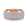 Gabriel & Co. 14k Two Tone Gold Lusso Diamond Ring