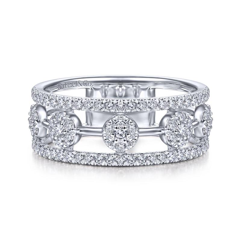 Gabriel & Co. 14k White Gold Lusso Diamond Ring