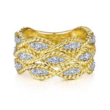 Gabriel & Co. 14k Yellow Gold Hampton Diamond Ring