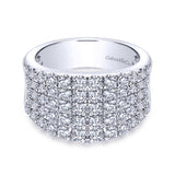 Gabriel & Co. 14k White Gold Lusso Diamond Ring