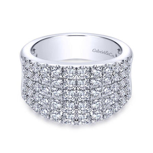 Gabriel & Co. 14k White Gold Lusso Diamond Ring