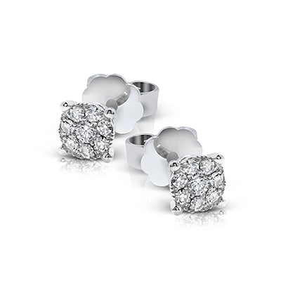 Simon G Fashion Earring Studs In 18K Gold With Diamonds (White)