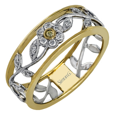 Simon G Fashion Trellis Right Hand Ring In 18K Gold With Diamonds (White,Yellow)