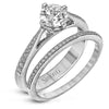 Simon G. 0.21 ctw Bridal Set 18k White Gold Round Cut Engagement Ring