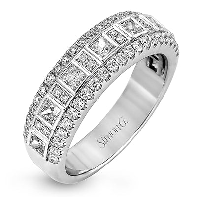 Simon G. 0.93 ctw Anniversary 18k White Gold Wedding Band