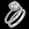 Simon G. 0.50 ctw Bridal Set 18k White Gold Round Cut Engagement Ring