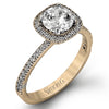 Simon G. 0.46 ctw Halo 18k Rose Gold Round Cut Engagement Ring