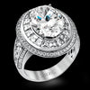 Simon G. Halo Platinum White Oval Cut Engagement Ring