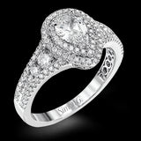 Simon G. 0.68 ctw Halo 18k White Gold Pear Cut Engagement Ring