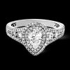 Simon G. 0.68 ctw Halo 18k White Gold Pear Cut Engagement Ring