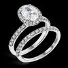 Simon G. 0.72 ctw Bridal Set 18k White Gold Oval Cut Engagement Ring