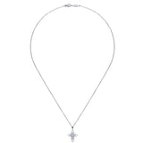 Gabriel & Co. Sterling Silver Faith Diamond Necklace