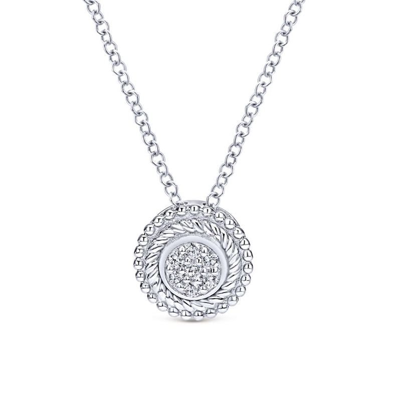 Gabriel & Co. Sterling Silver Hampton Diamond Necklace
