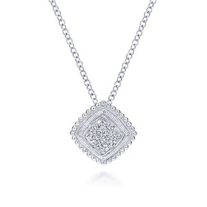 Gabriel & Co. Sterling Silver Bujukan Diamond Necklace