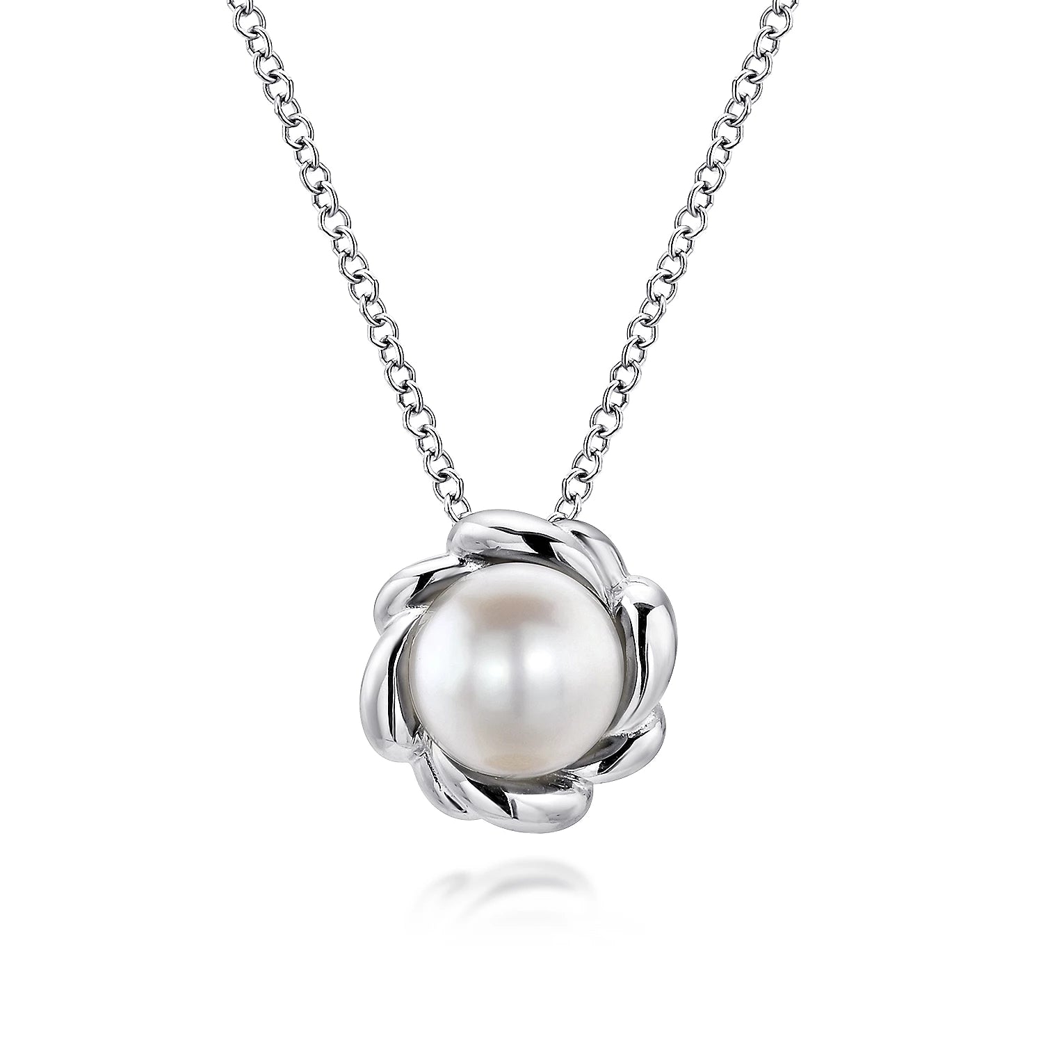 Gabriel & Co. Sterling Silver Grace Pearl Necklace