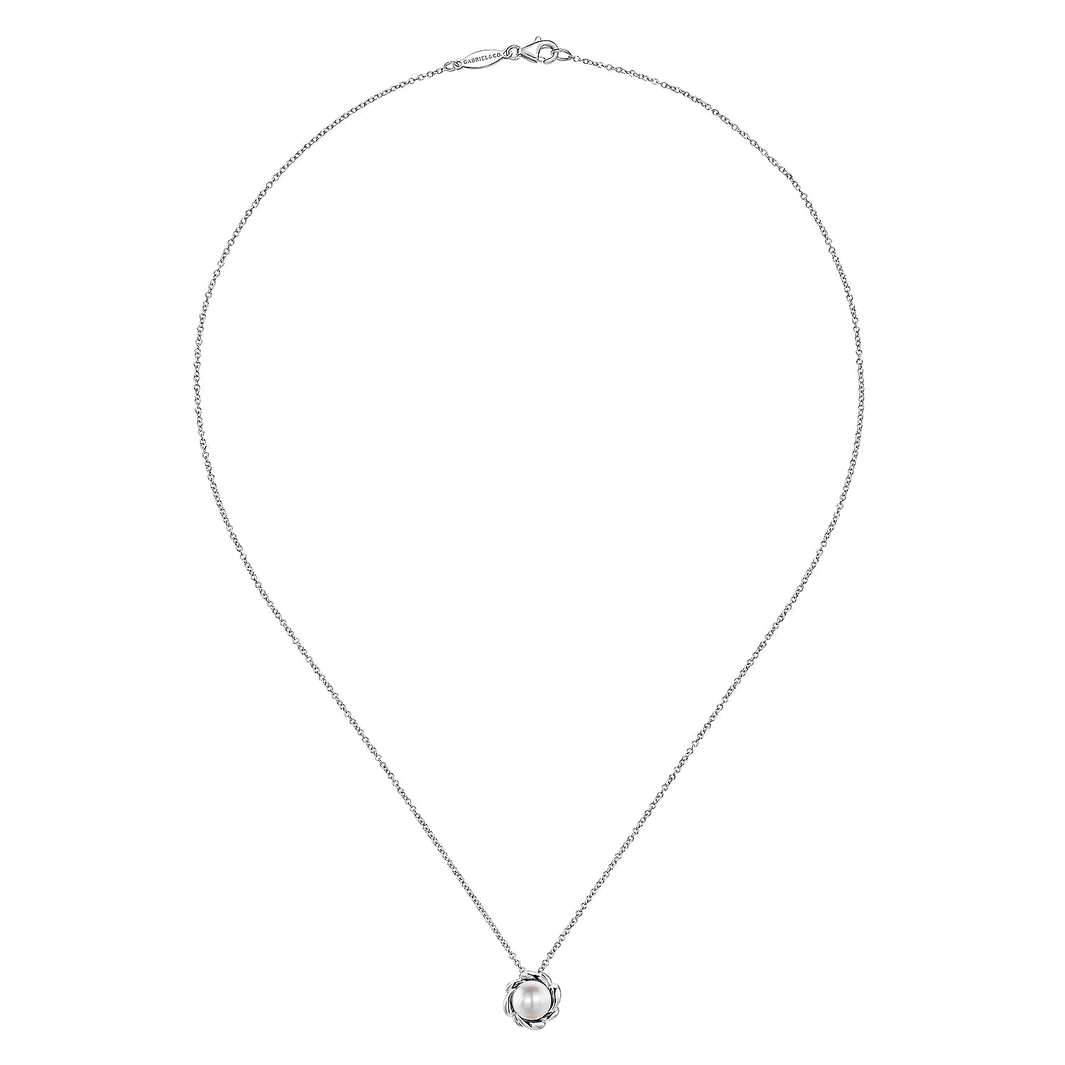 Gabriel & Co. Sterling Silver Grace Pearl Necklace