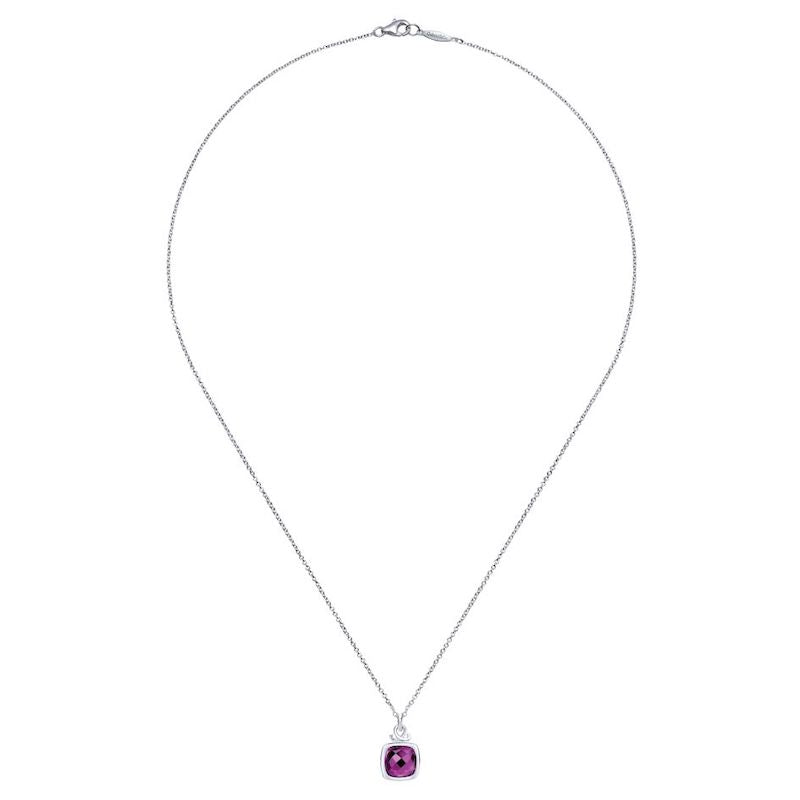 Gabriel & Co. Sterling Silver Lusso Color Gemstone Necklace