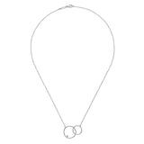 Gabriel & Co. Sterling Silver Scalloped Diamond Necklace