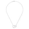 Gabriel & Co. Sterling Silver Scalloped Diamond Necklace