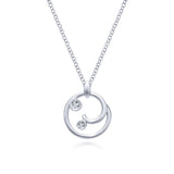 Gabriel & Co. Sterling Silver Contemporary Diamond Necklace